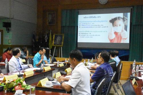 ผอ.สพป.หนองคาย เขต 1 ร่วมประชุมชี้แจงโครงการให้วัคซีน HPV ป้องกันมะเร็งปากมดลูกในหญิงอายุ 11-20 ปี จังหวัดหนองคาย ตามนโยบาย 1 ล้านโดส ภายใน 100 วัน